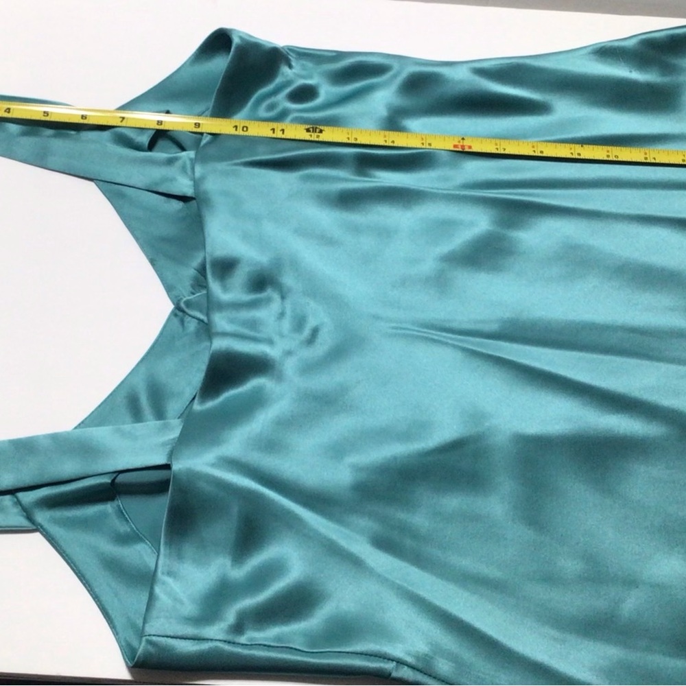 Elegant Teal Silk Sleeveless Top Size 12 Nine West - Picture 5 of 7